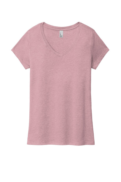 District Women's Perfect Tri V-Neck Tee. DM1350L (Choose Your Design)