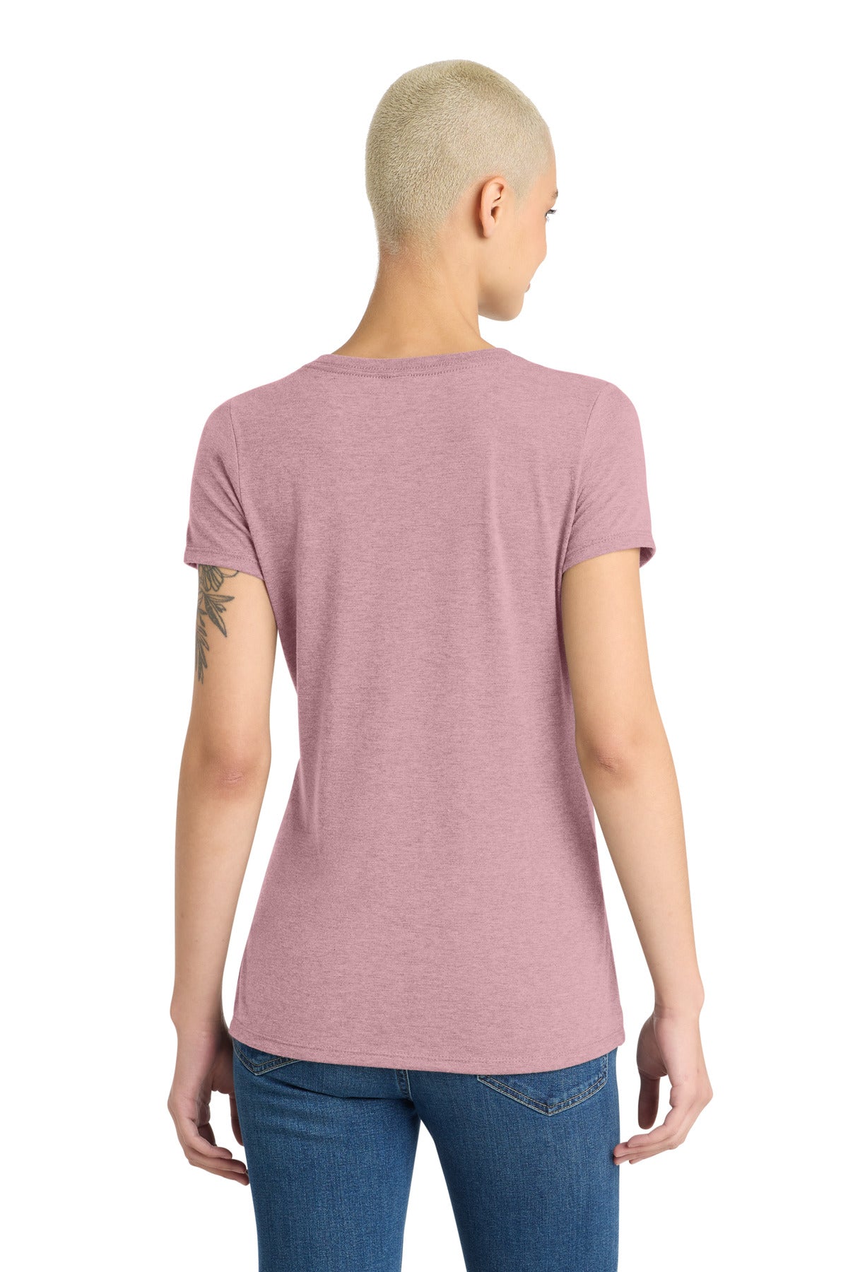 District Women's Perfect Tri V-Neck Tee. DM1350L (Choose Your Design)