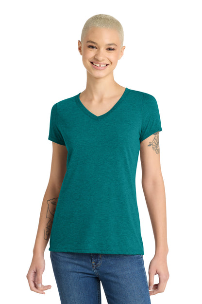 District Women's Perfect Tri V-Neck Tee. DM1350L (Choose Your Design)