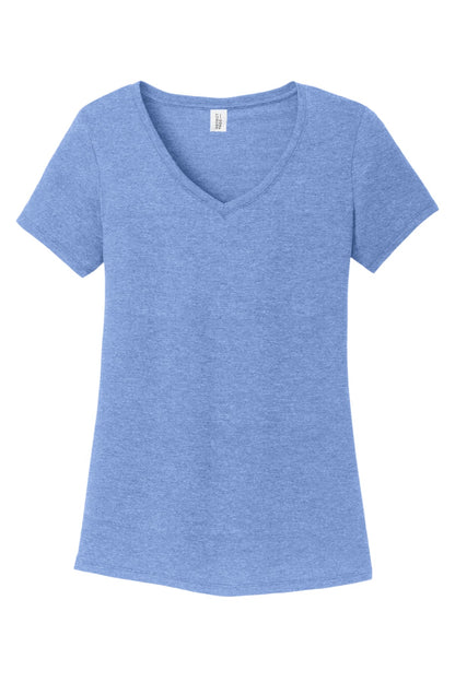 District Women's Perfect Tri V-Neck Tee. DM1350L (Choose Your Design)