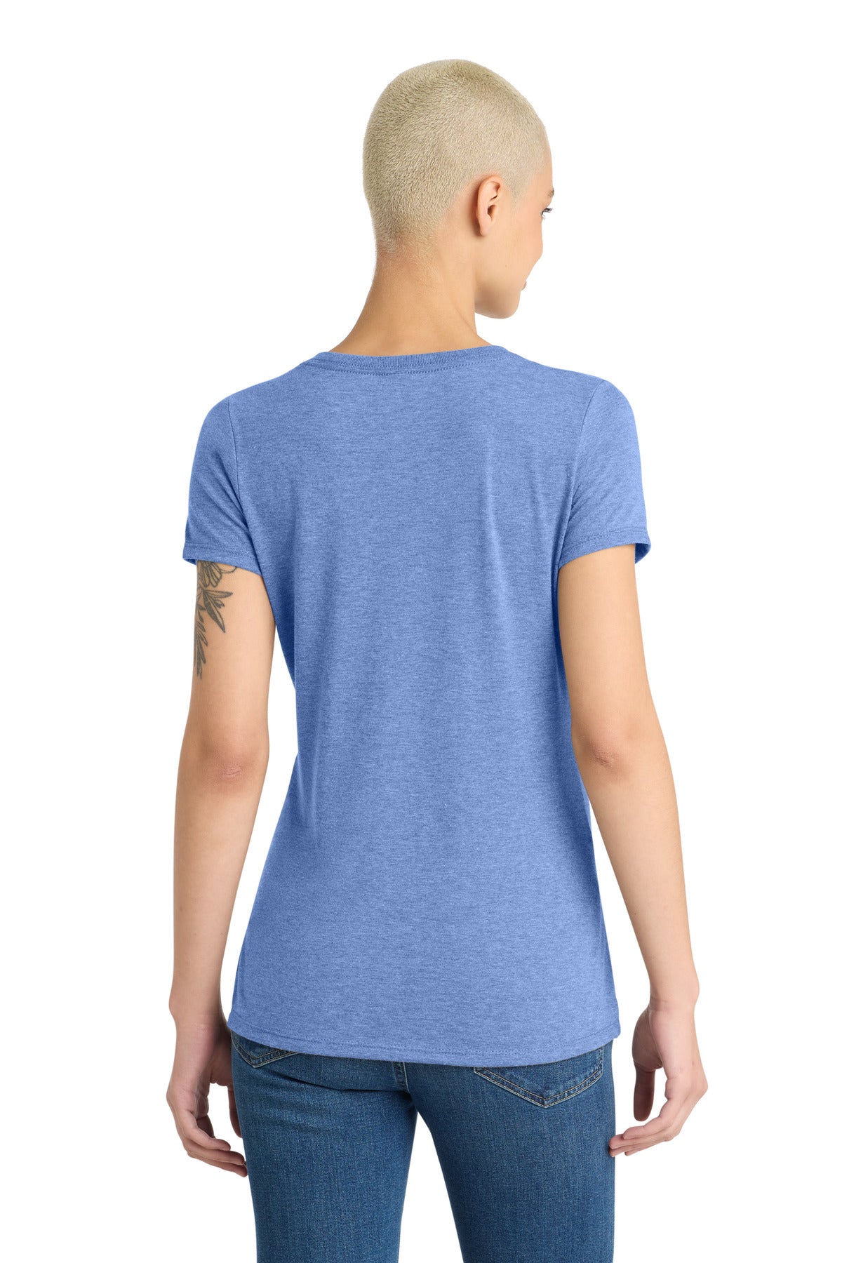District Women's Perfect Tri V-Neck Tee. DM1350L (Choose Your Design)