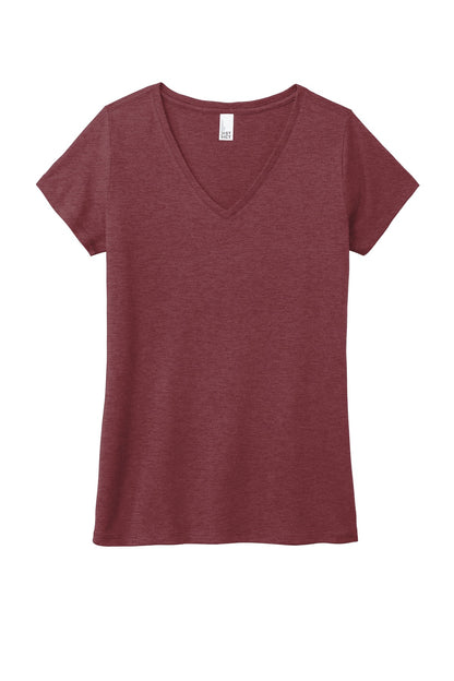 District Women's Perfect Tri V-Neck Tee. DM1350L (Choose Your Design)