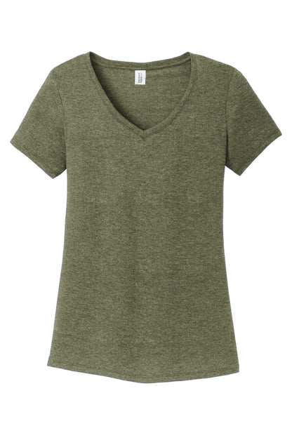 District Women's Perfect Tri V-Neck Tee. DM1350L (Choose Your Design)