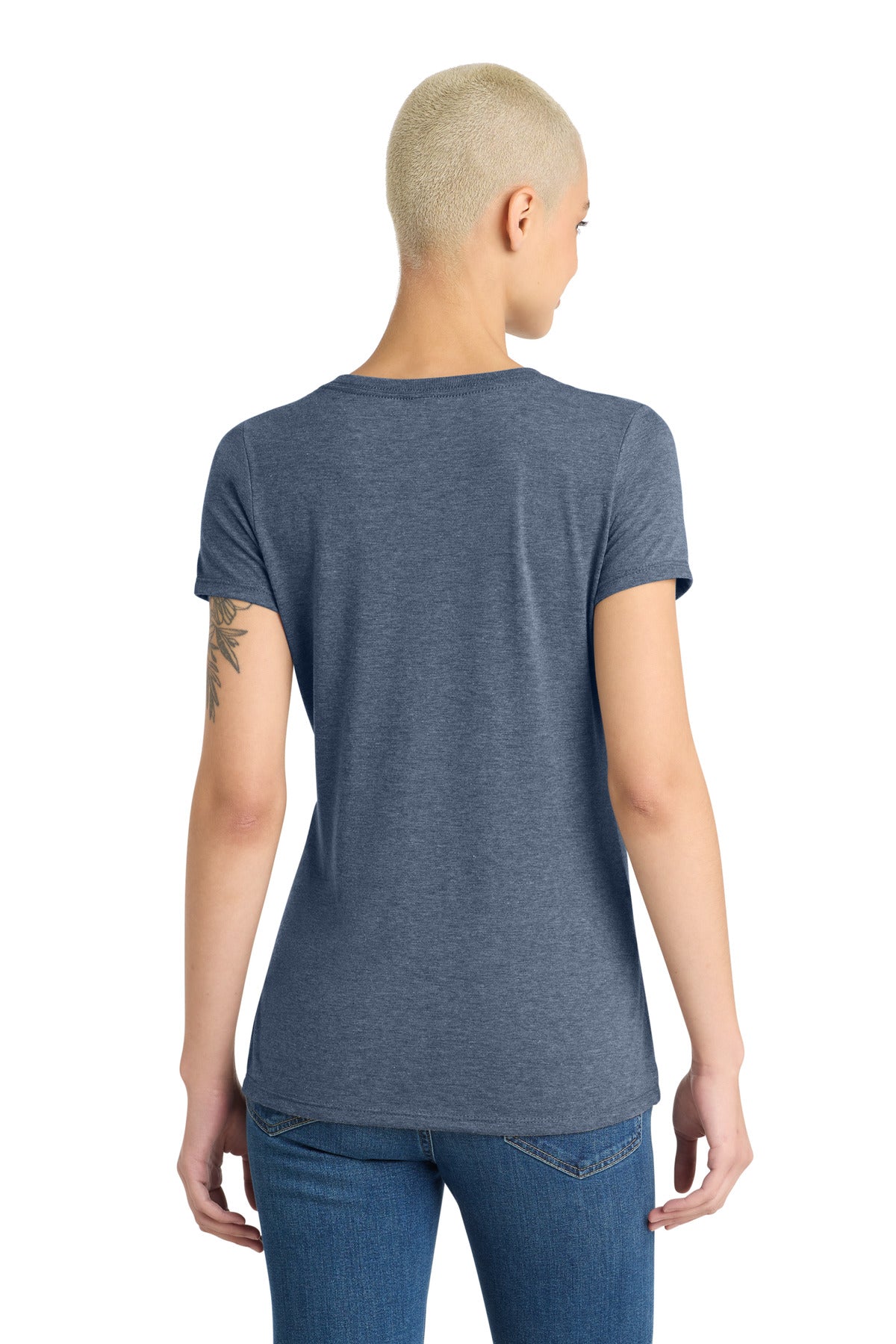 District Women's Perfect Tri V-Neck Tee. DM1350L (Choose Your Design)