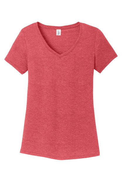 District Women's Perfect Tri V-Neck Tee. DM1350L (Choose Your Design)