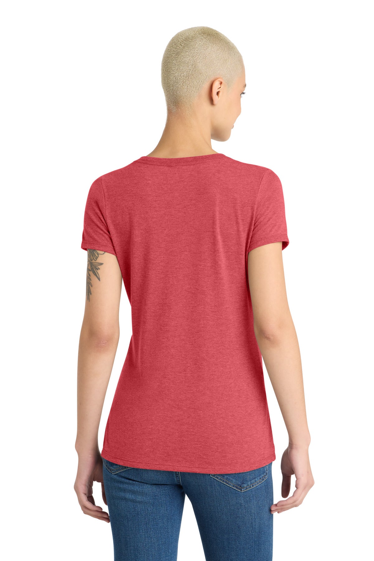 District Women's Perfect Tri V-Neck Tee. DM1350L (Choose Your Design)