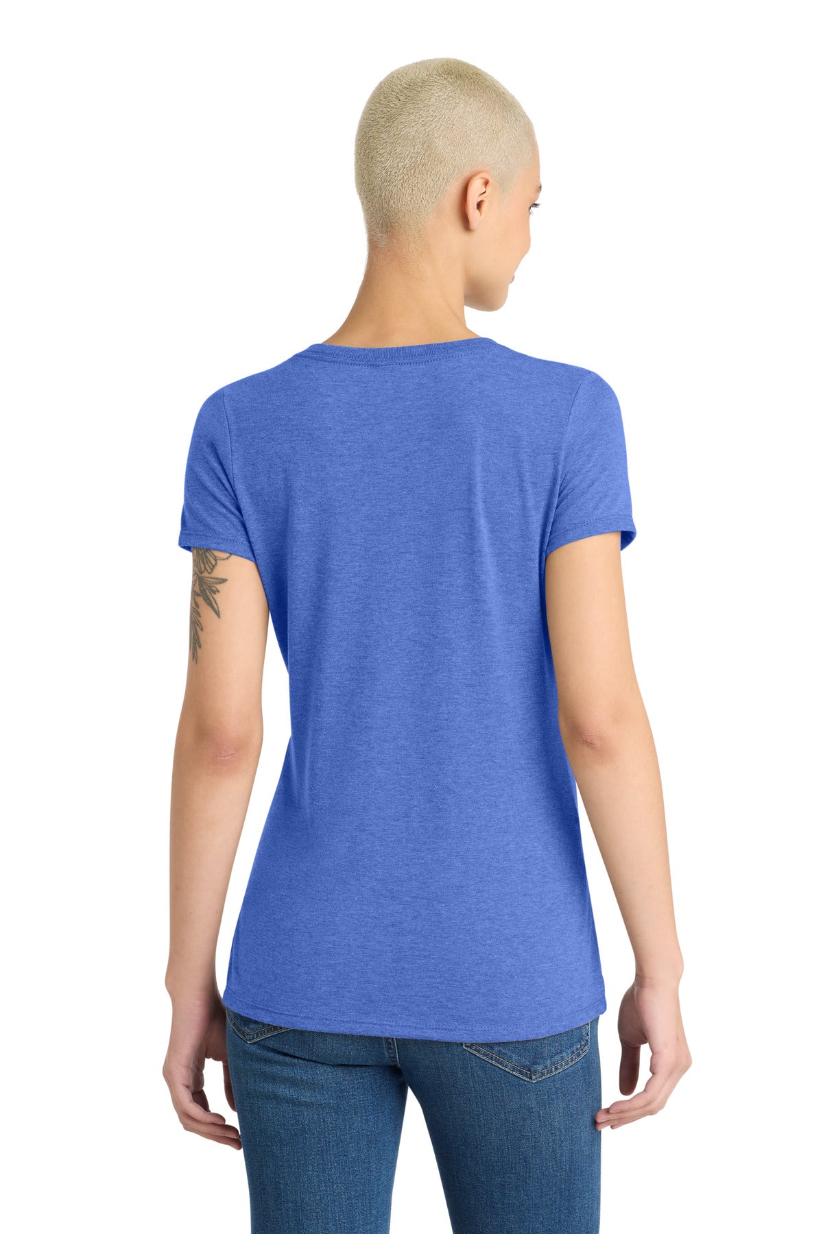 District Women's Perfect Tri V-Neck Tee. DM1350L (Choose Your Design)