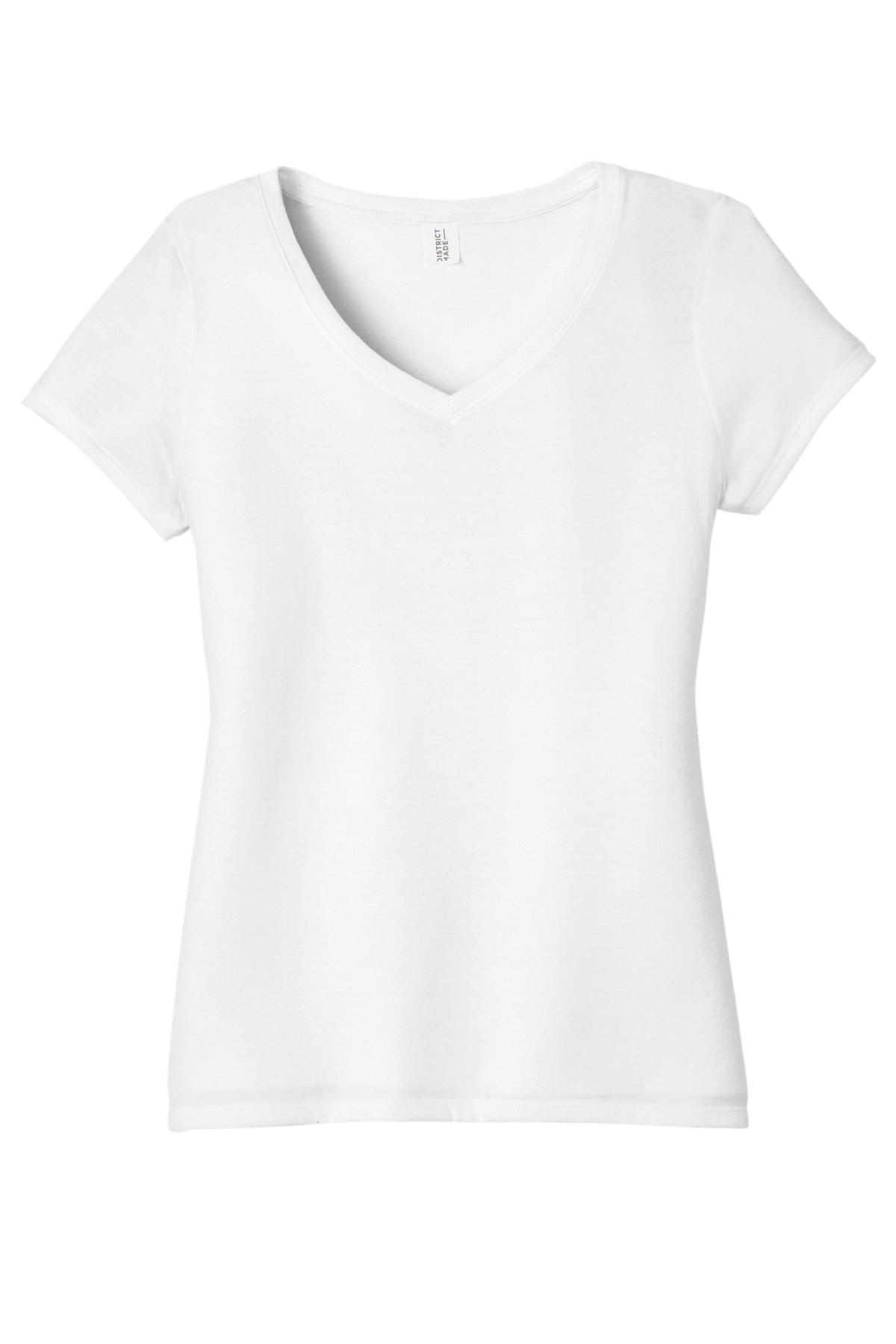 District Women's Perfect Tri V-Neck Tee. DM1350L (Choose Your Design)