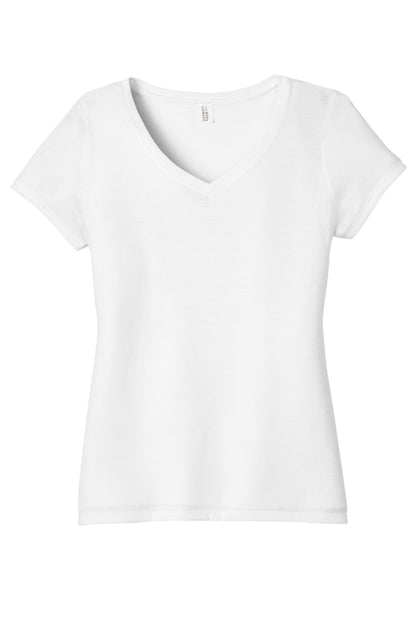 District Women's Perfect Tri V-Neck Tee. DM1350L (Choose Your Design)