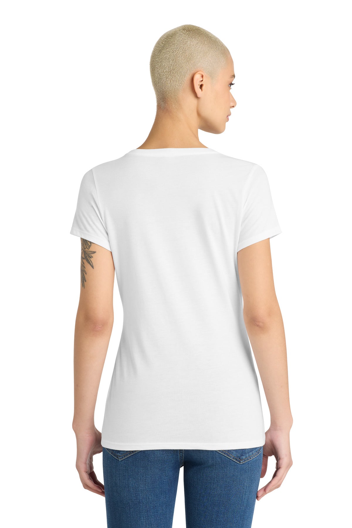District Women's Perfect Tri V-Neck Tee. DM1350L (Choose Your Design)