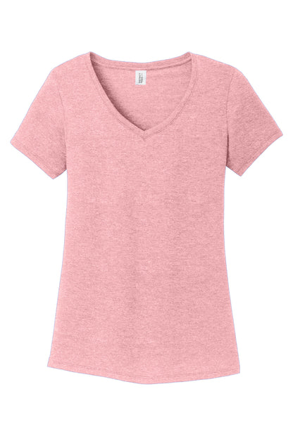 District Women's Perfect Tri V-Neck Tee. DM1350L (Choose Your Design)