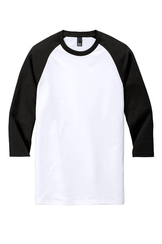 District  Perfect Tri 3/4-Sleeve Raglan. DM136 (Choose Your Logo)