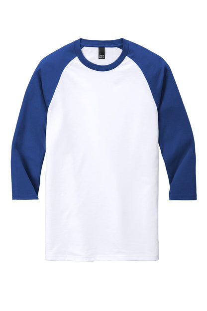 District  Perfect Tri 3/4-Sleeve Raglan. DM136 (Choose Your Logo)