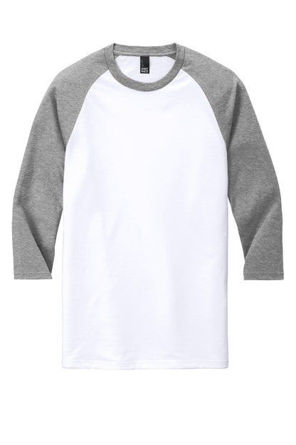 District  Perfect Tri 3/4-Sleeve Raglan. DM136 (Choose Your Logo)