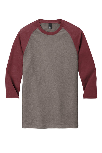 District  Perfect Tri 3/4-Sleeve Raglan. DM136 (Choose Your Logo)