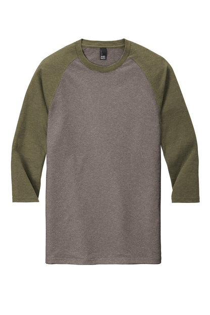 District  Perfect Tri 3/4-Sleeve Raglan. DM136 (Choose Your Logo)