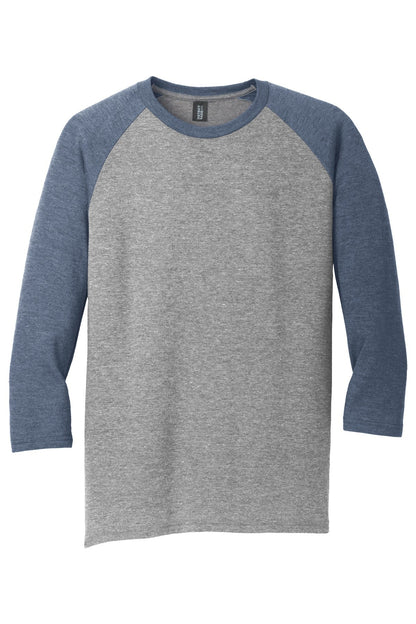District  Perfect Tri 3/4-Sleeve Raglan. DM136 (Choose Your Logo)