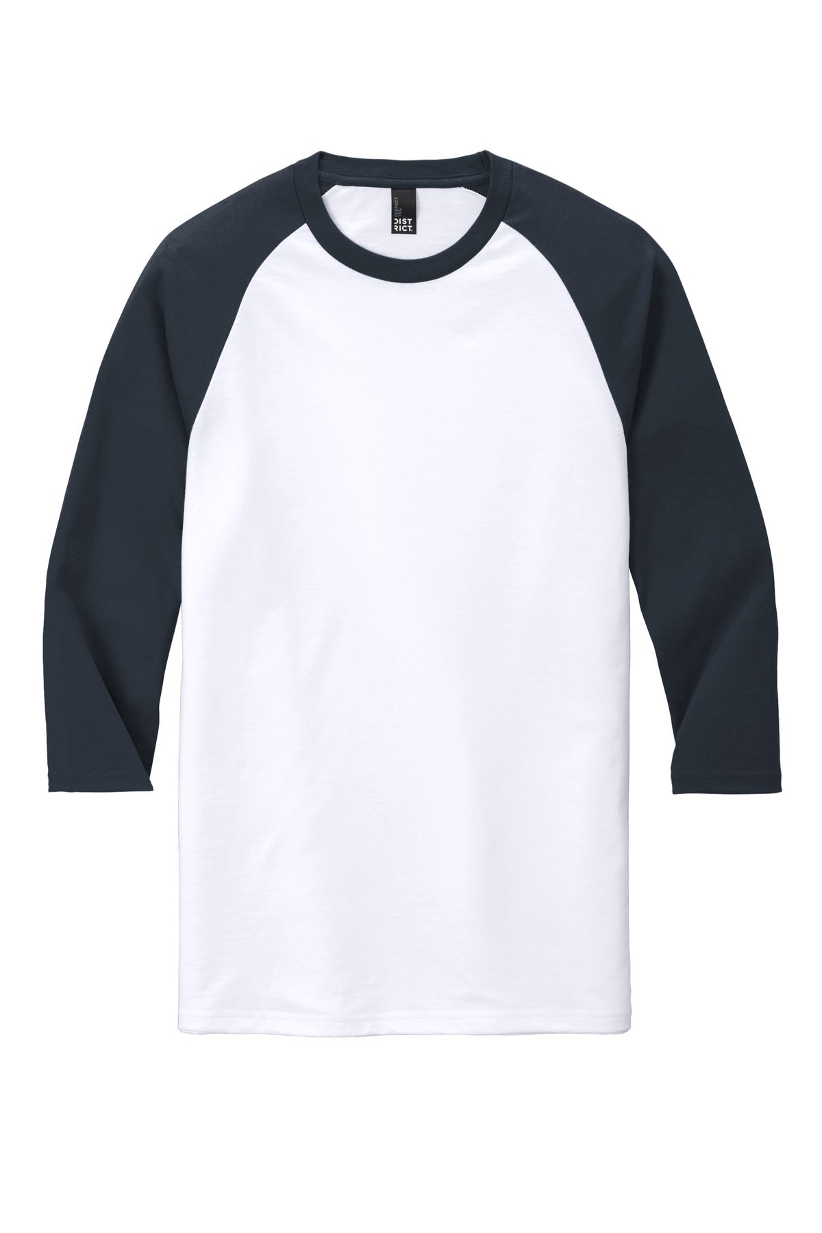 District  Perfect Tri 3/4-Sleeve Raglan. DM136 (Choose Your Logo)