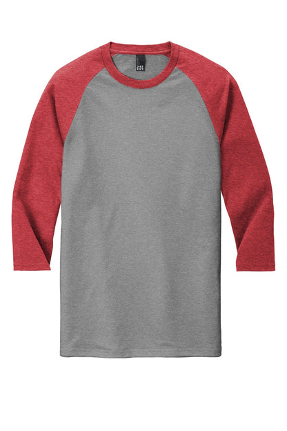 District  Perfect Tri 3/4-Sleeve Raglan. DM136 (Choose Your Logo)