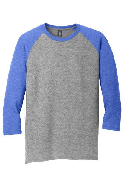 District  Perfect Tri 3/4-Sleeve Raglan. DM136 (Choose Your Logo)