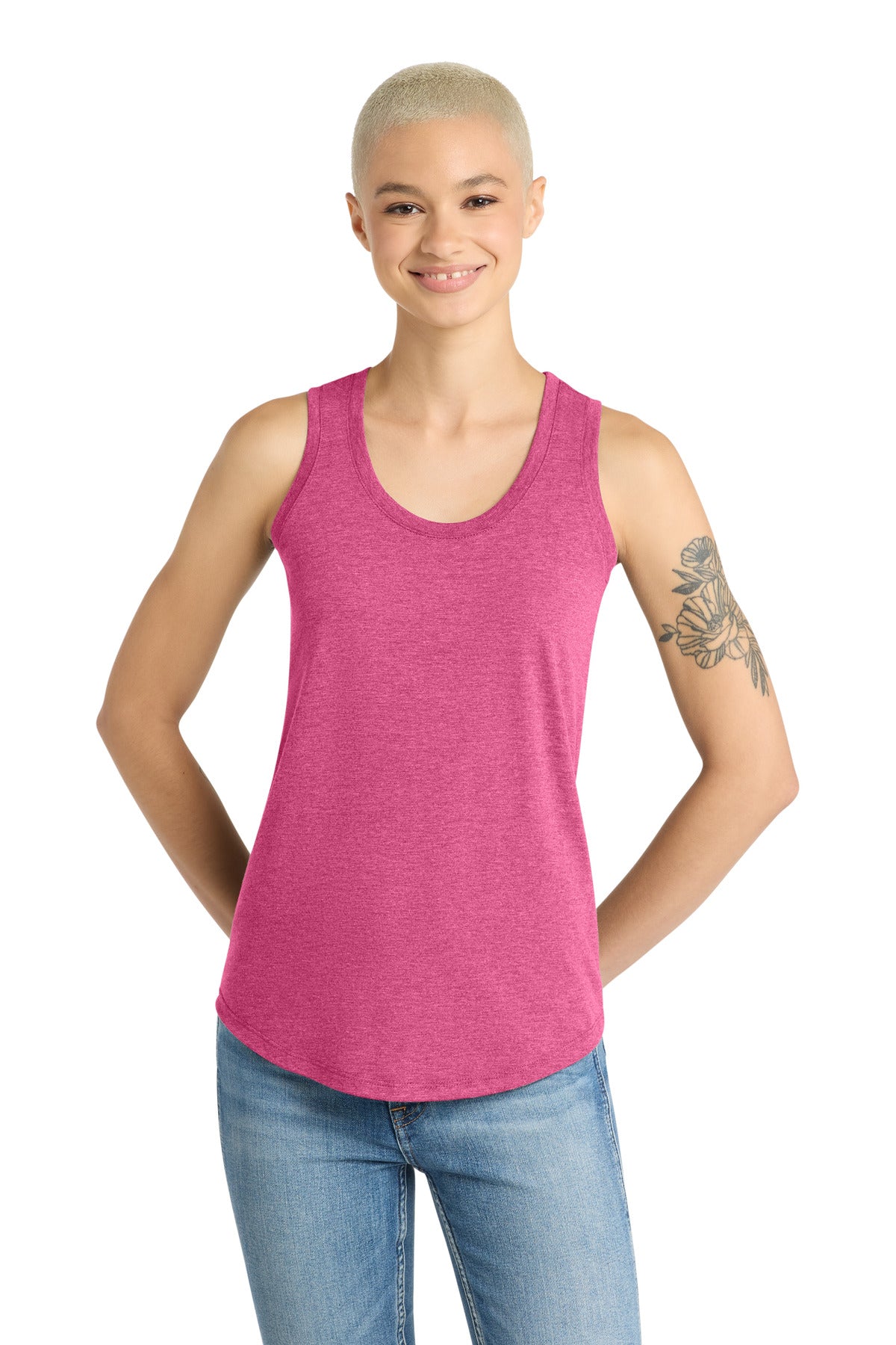 District  Women's Perfect Tri Racerback Tank. DM138L (Choose Your Logo)