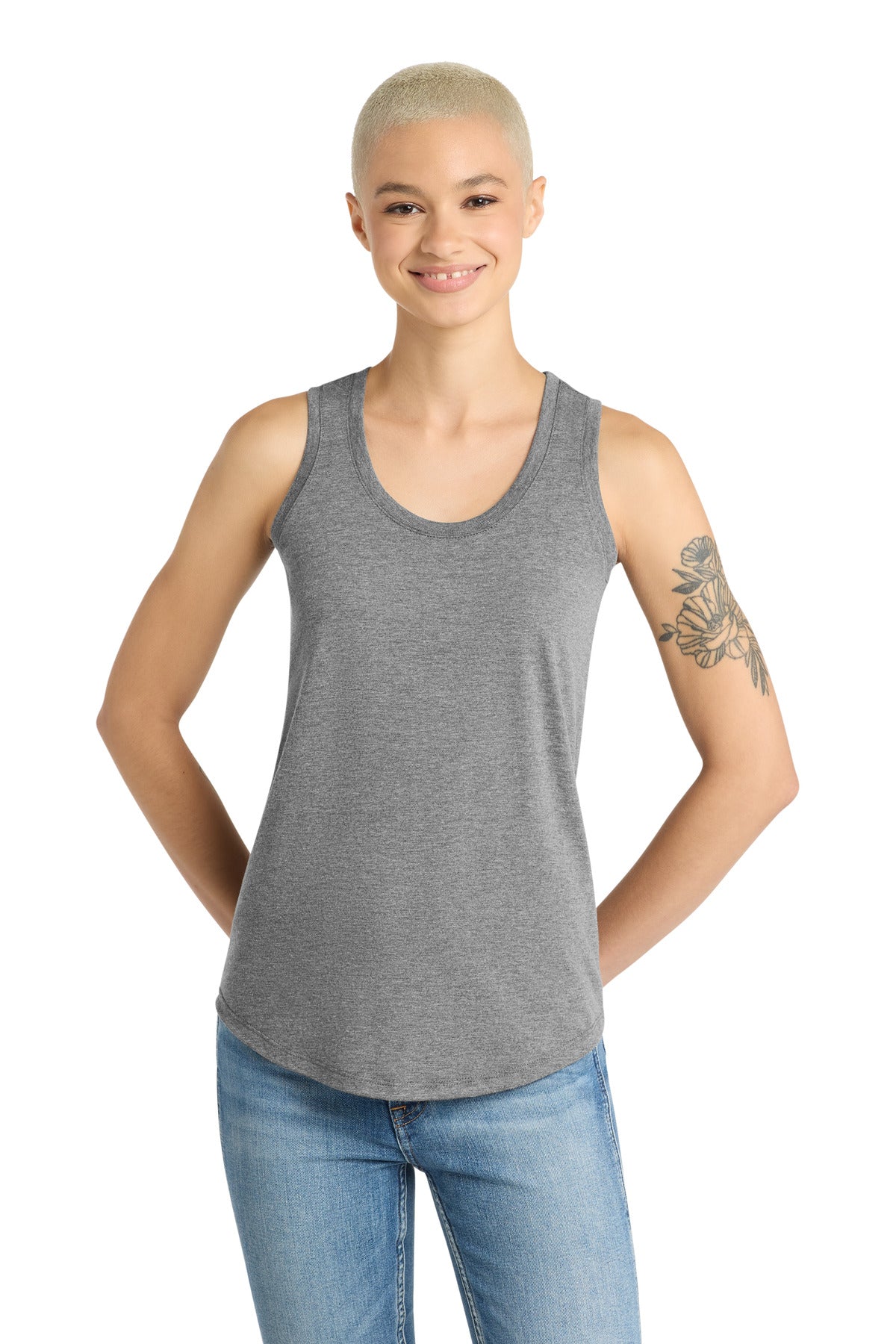 District  Women's Perfect Tri Racerback Tank. DM138L (Choose Your Logo)