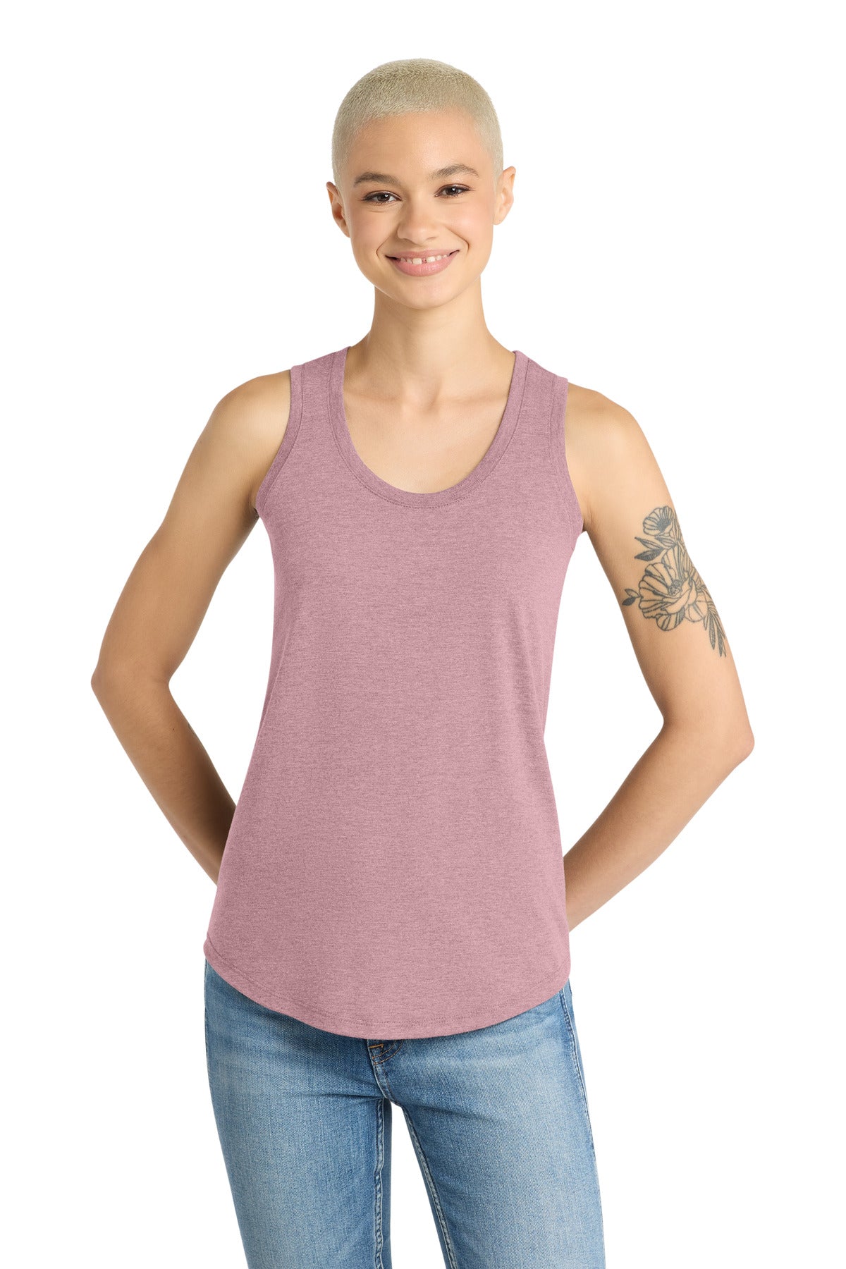 District  Women's Perfect Tri Racerback Tank. DM138L (Choose Your Logo)