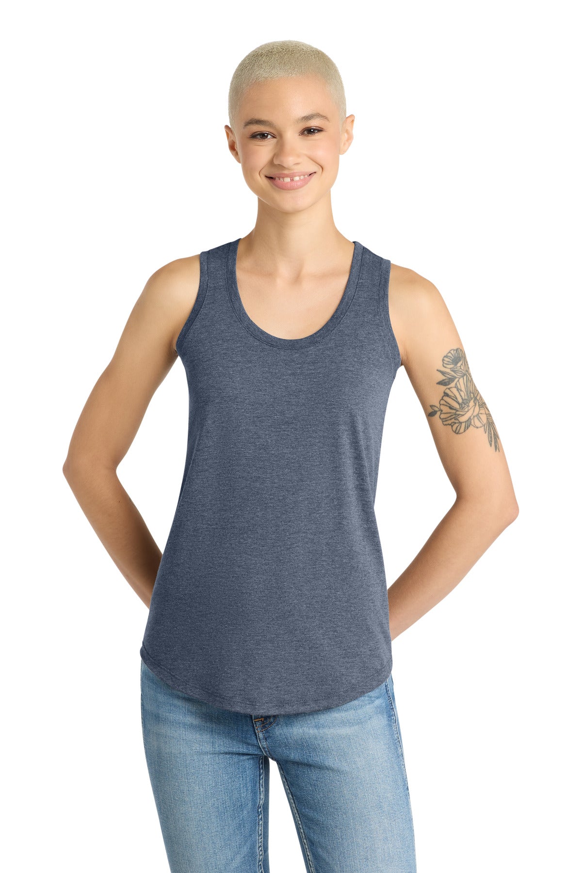 District  Women's Perfect Tri Racerback Tank. DM138L (Choose Your Logo)