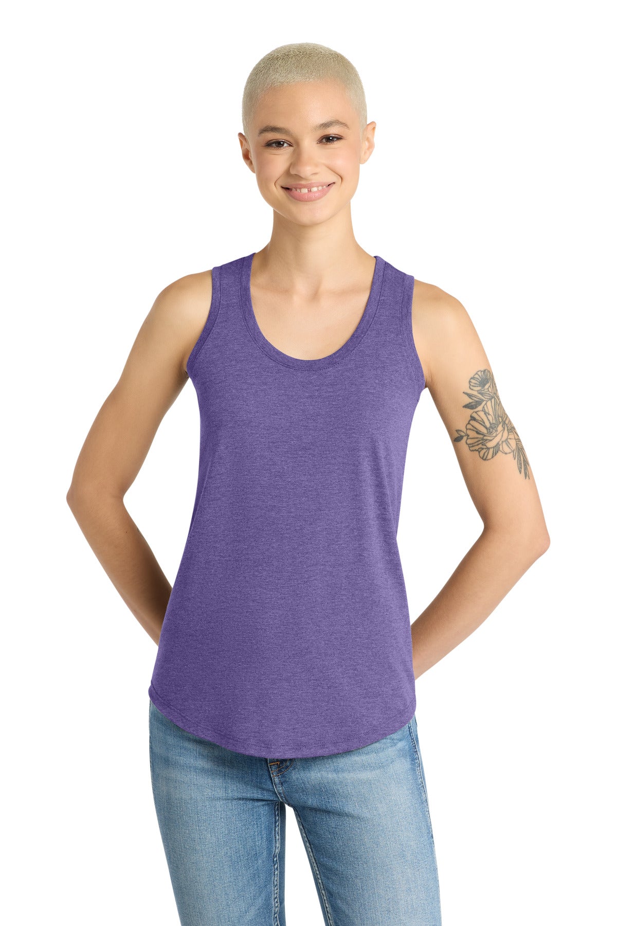 District  Women's Perfect Tri Racerback Tank. DM138L (Choose Your Logo)