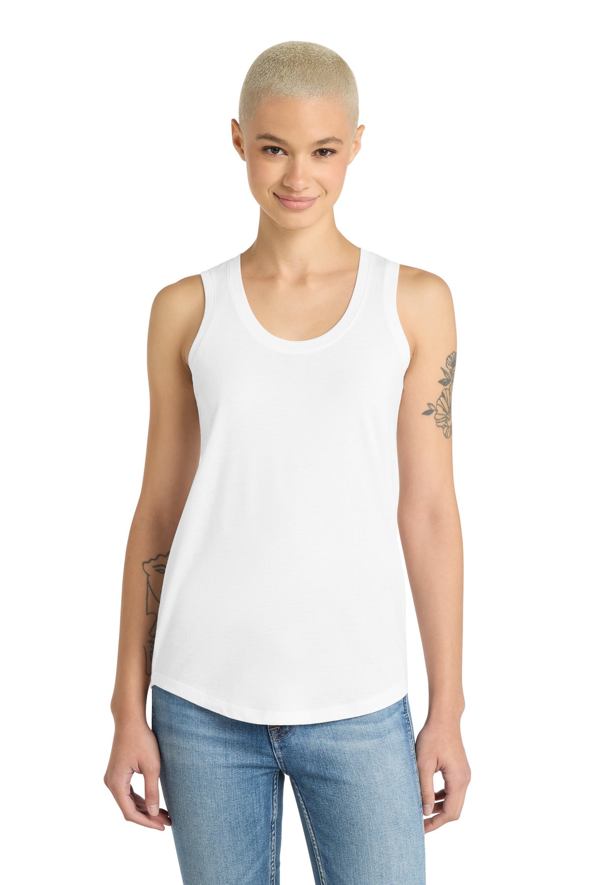 District  Women's Perfect Tri Racerback Tank. DM138L (Choose Your Logo)