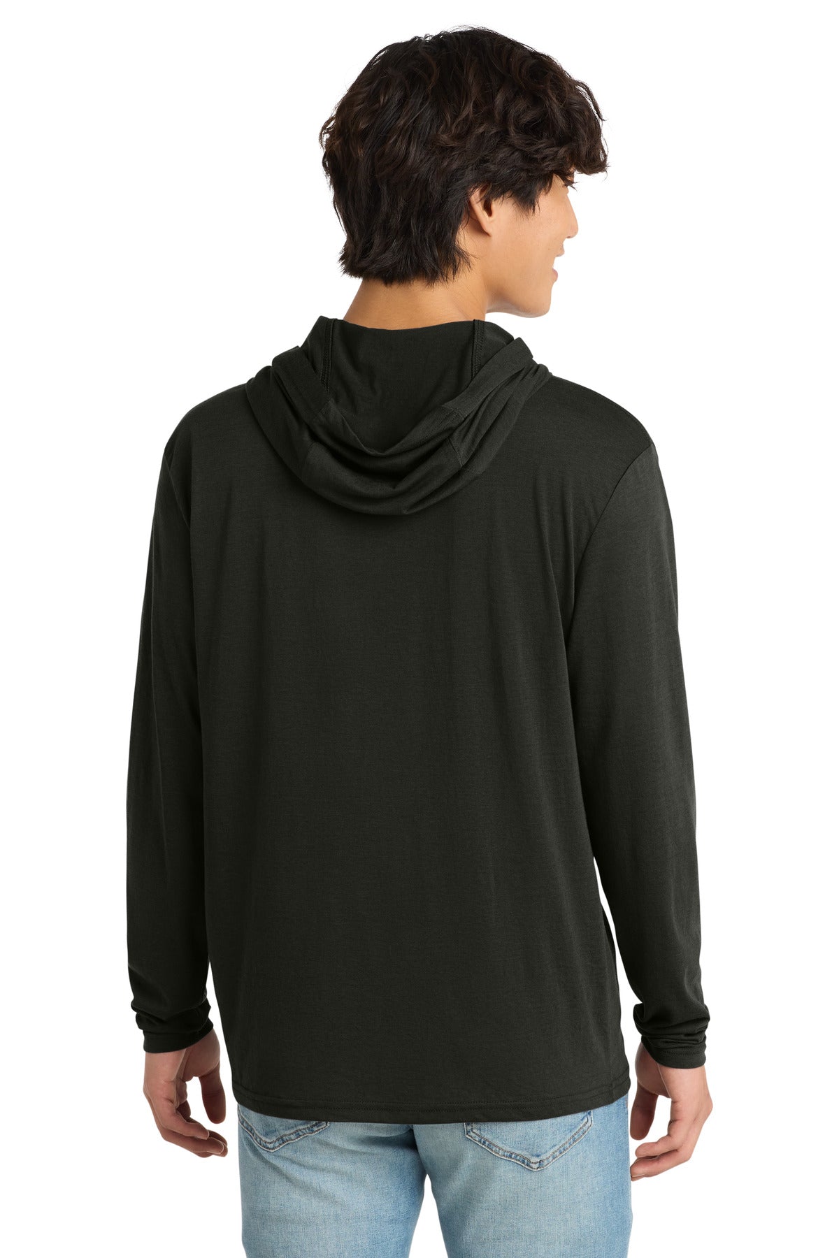 District Perfect Tri Long Sleeve Hoodie. DM139 (Choose Your Design)