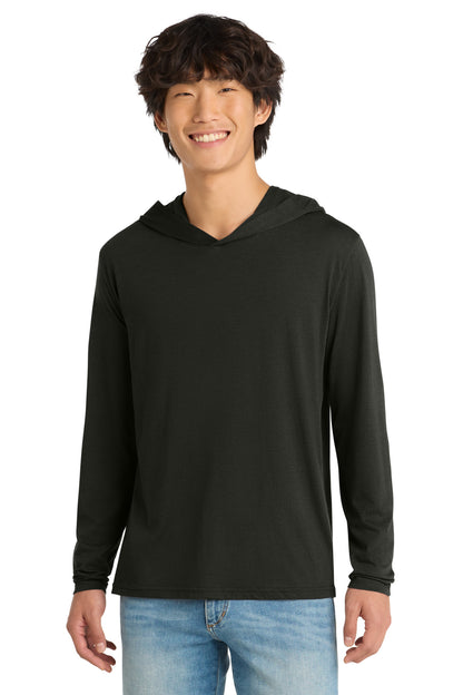 District Perfect Tri Long Sleeve Hoodie. DM139 (Choose Your Design)