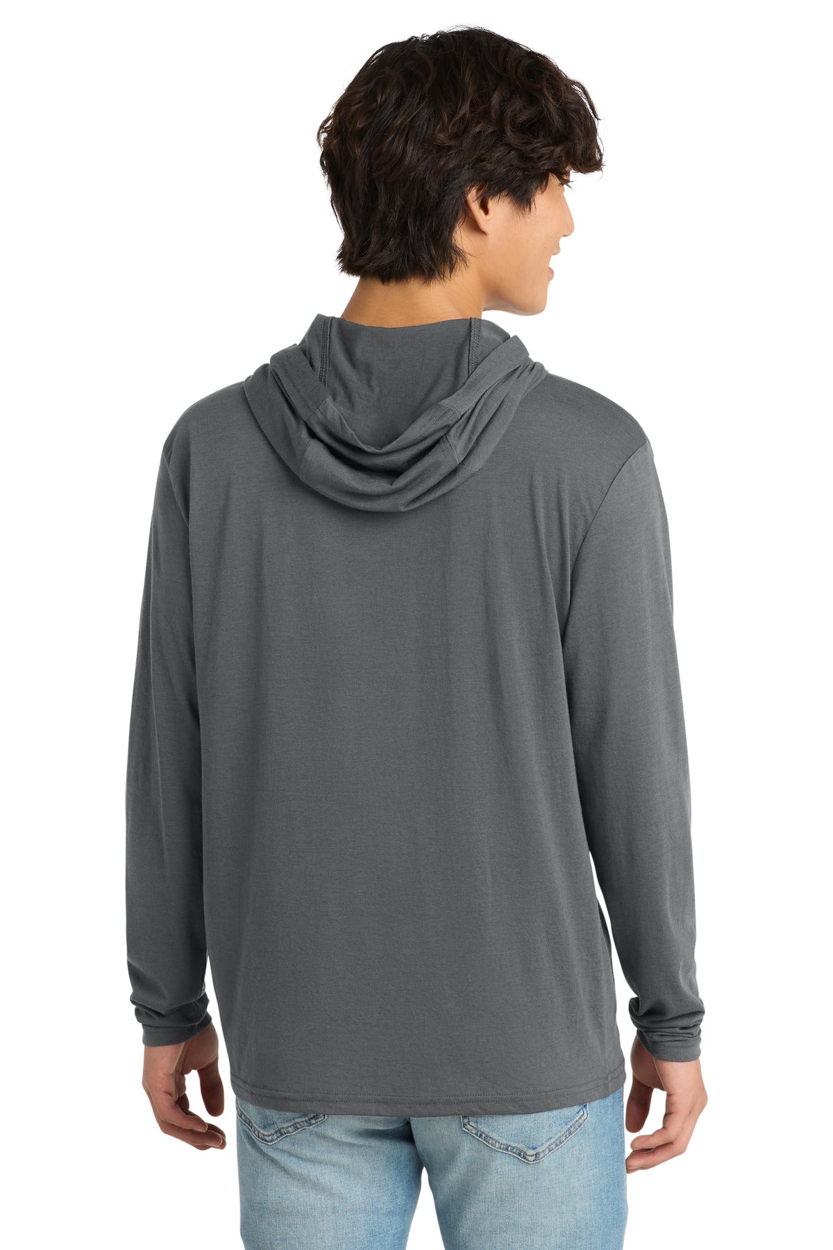 District Perfect Tri Long Sleeve Hoodie. DM139 (Choose Your Design)