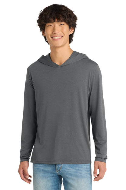 District Perfect Tri Long Sleeve Hoodie. DM139 (Choose Your Design)