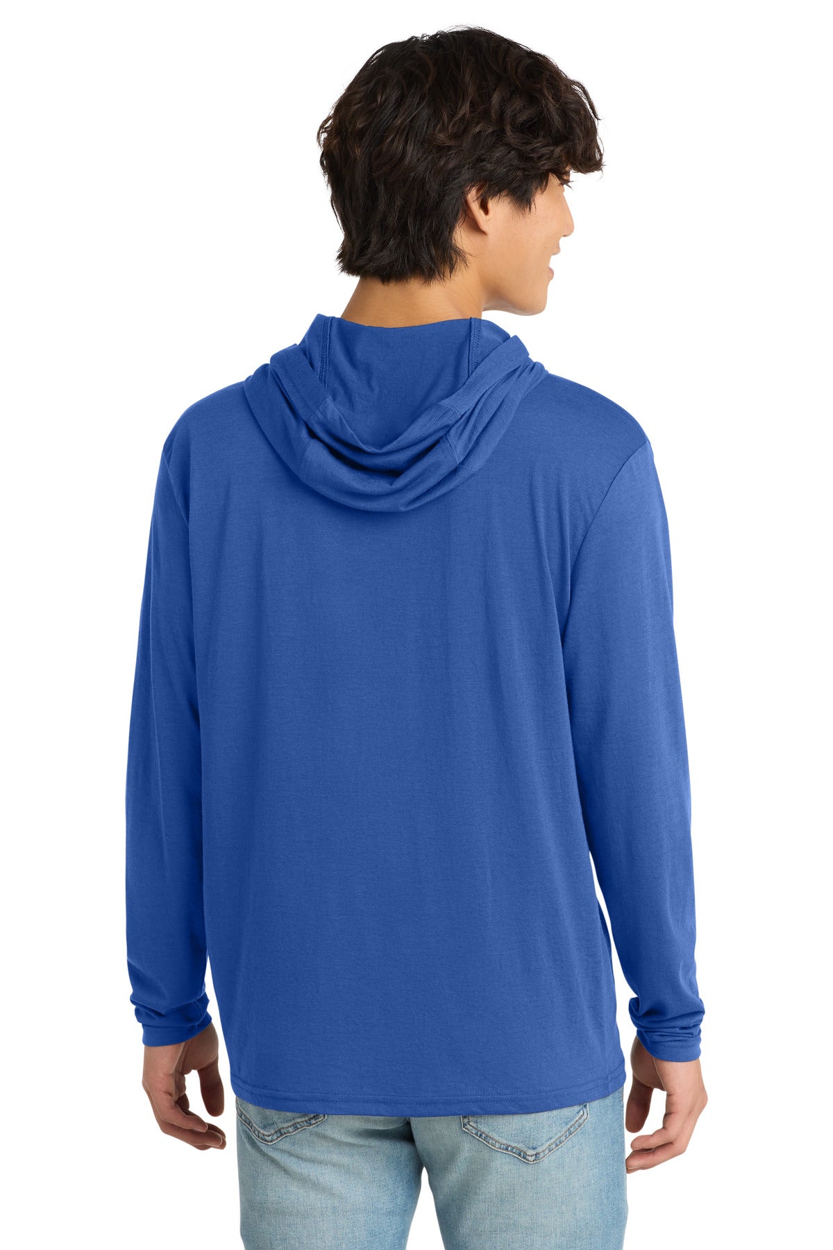 District Perfect Tri Long Sleeve Hoodie. DM139 (Choose Your Design)