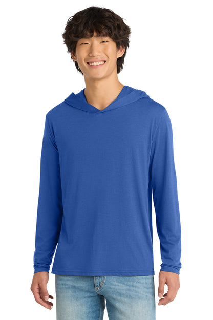 District Perfect Tri Long Sleeve Hoodie. DM139 (Choose Your Design)