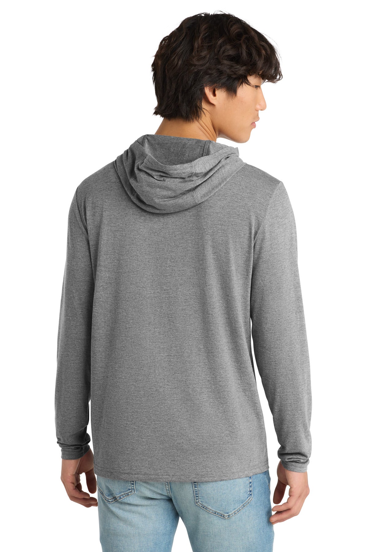 District Perfect Tri Long Sleeve Hoodie. DM139 (Choose Your Design)