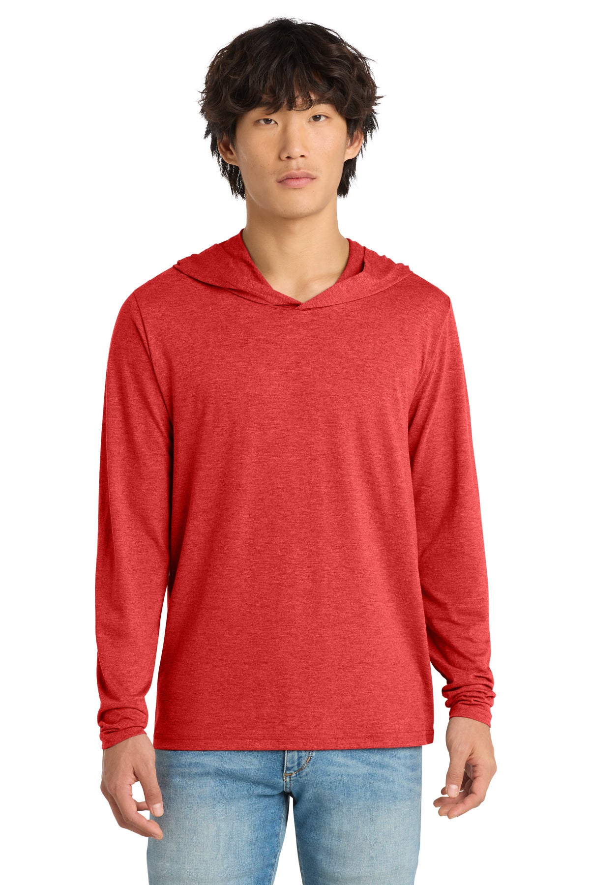District Perfect Tri Long Sleeve Hoodie. DM139 (Choose Your Design)