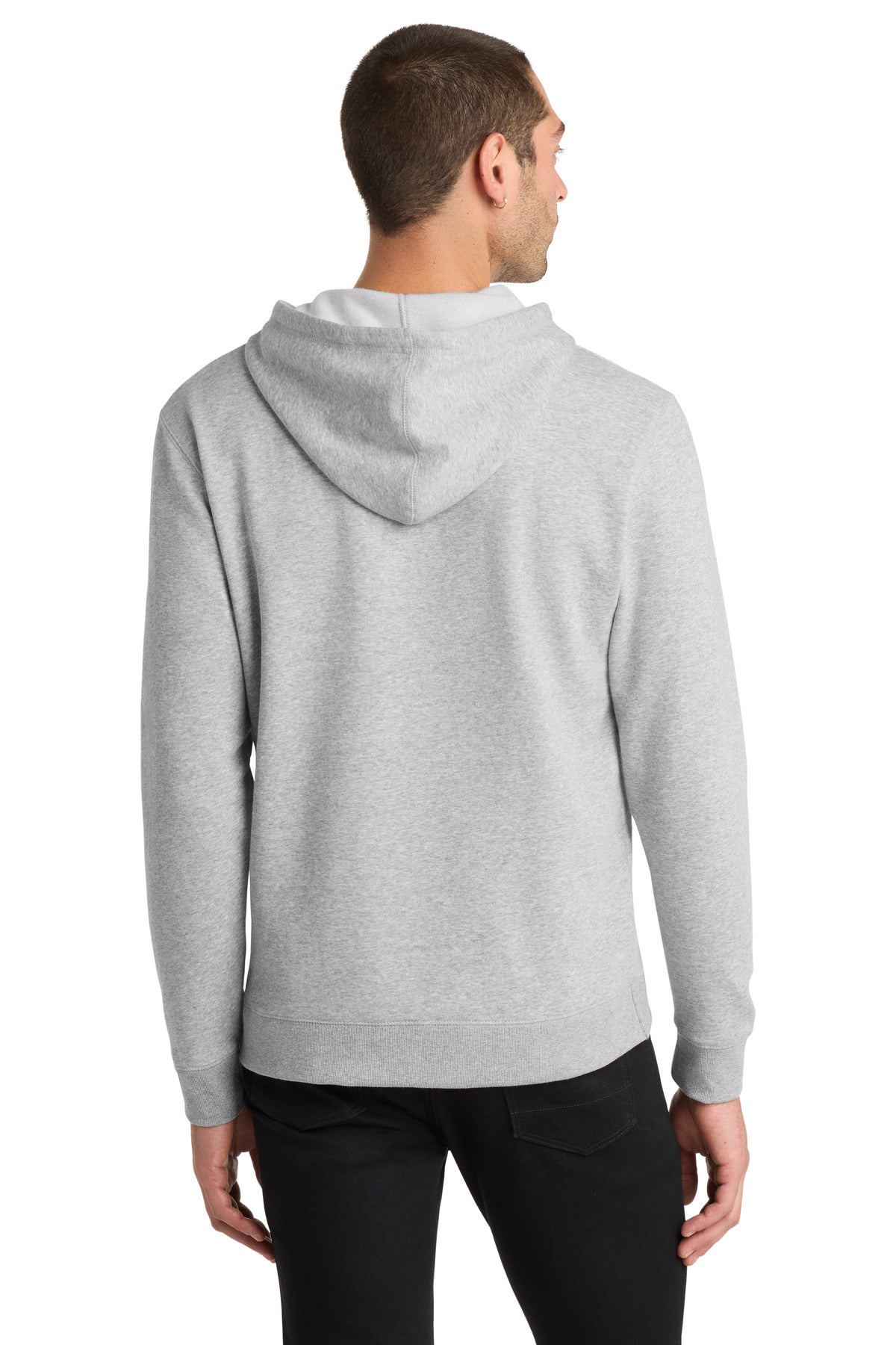 District Lightweight Fleece Hoodie. DM391 (Choose Your Design)