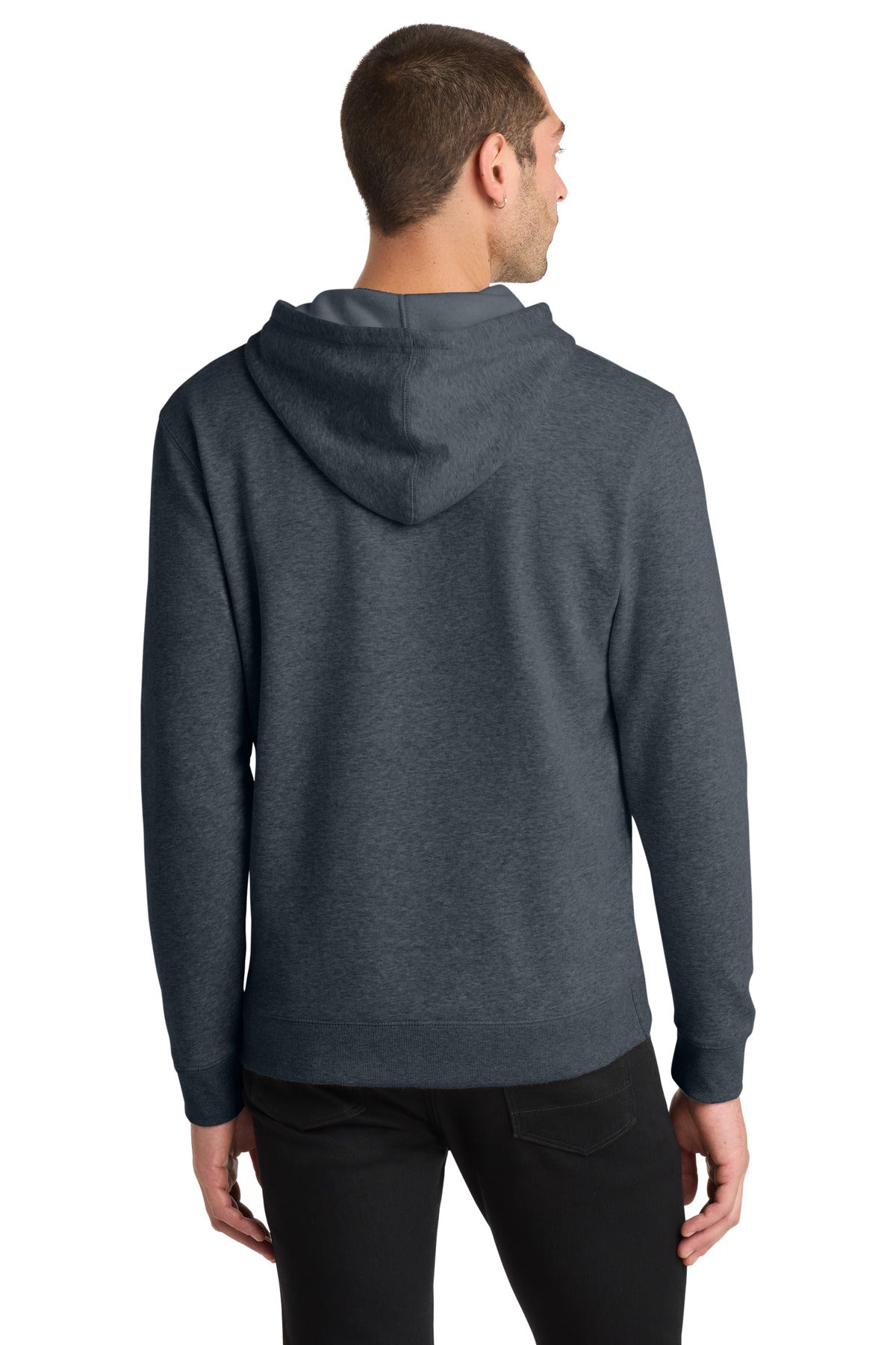 District Lightweight Fleece Hoodie. DM391 (Choose Your Design)