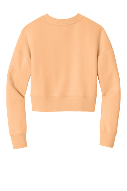 District Women's Perfect Weight Fleece Cropped Crew. DT1105 (Choose Your Design)