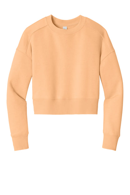 District Women's Perfect Weight Fleece Cropped Crew. DT1105 (Choose Your Design)
