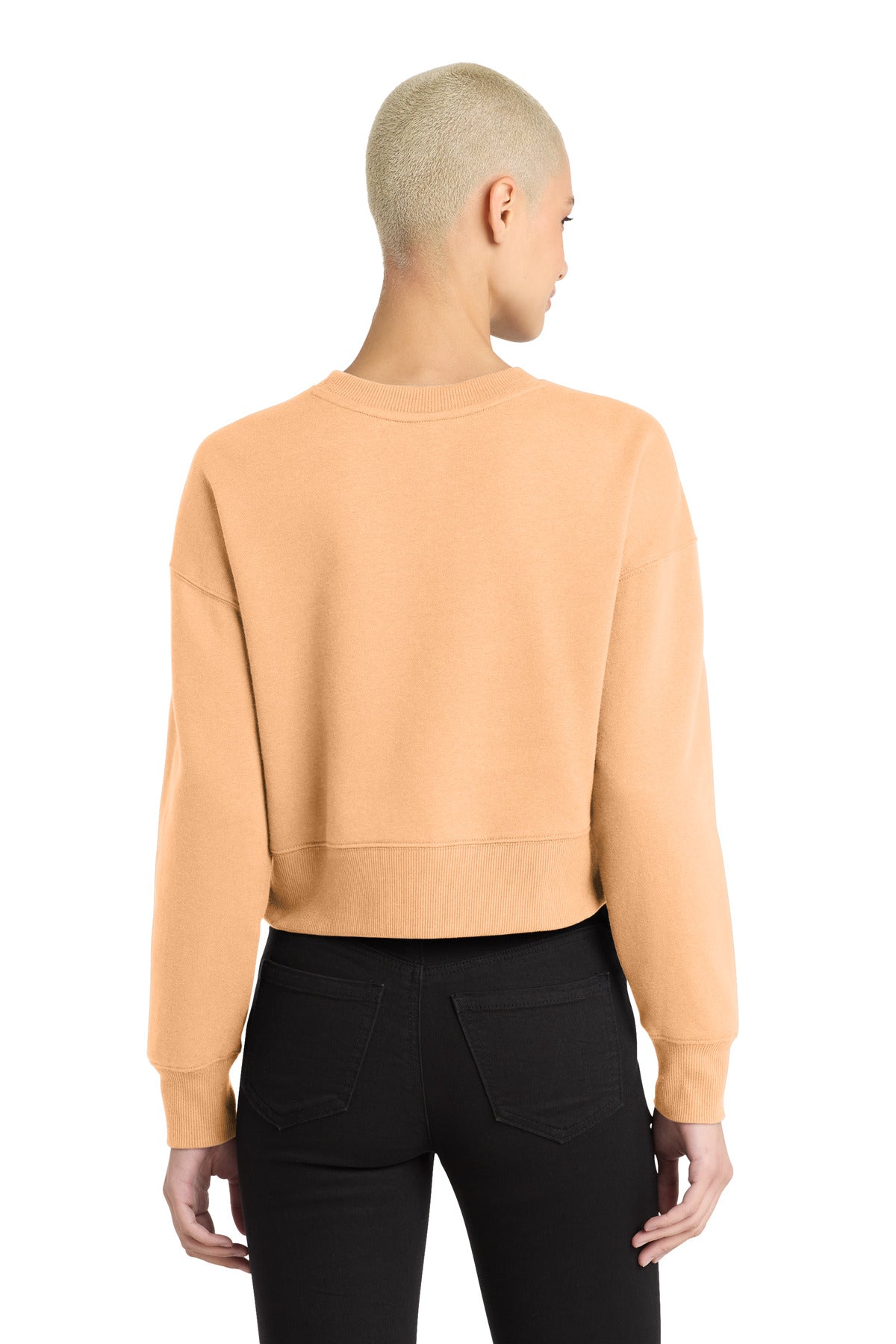District Women's Perfect Weight Fleece Cropped Crew. DT1105 (Choose Your Design)