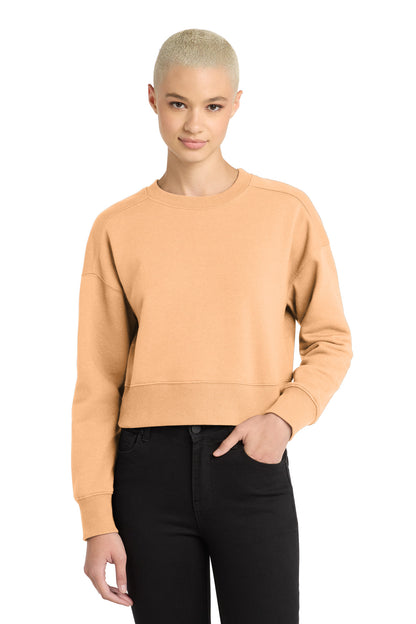 District Women's Perfect Weight Fleece Cropped Crew. DT1105 (Choose Your Design)