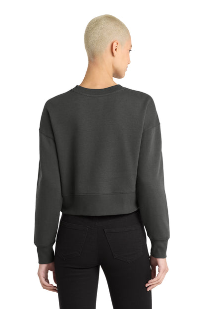 District Women's Perfect Weight Fleece Cropped Crew. DT1105 (Choose Your Design)