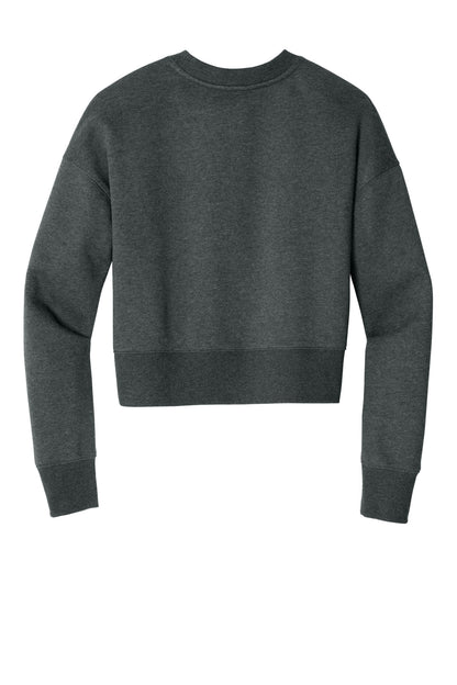 District Women's Perfect Weight Fleece Cropped Crew. DT1105 (Choose Your Design)