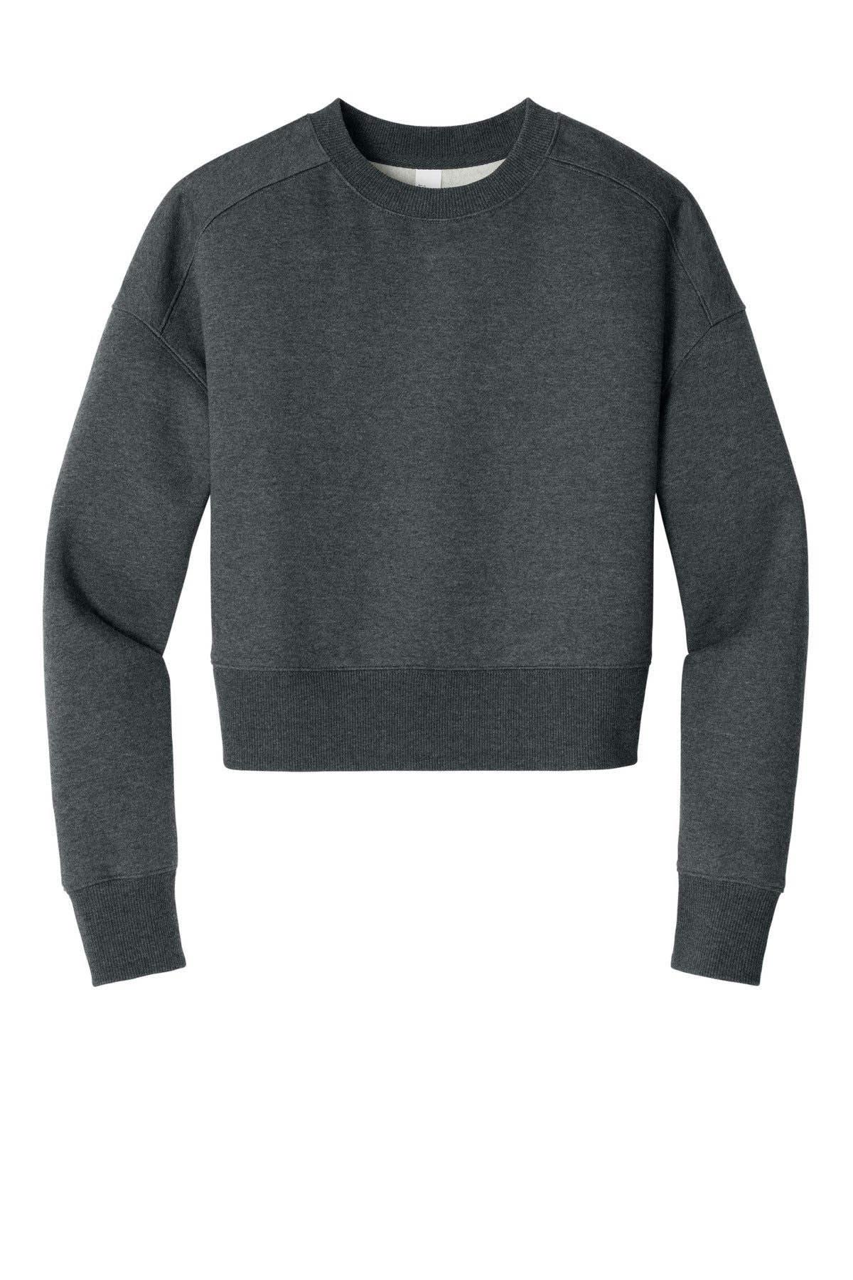 District Women's Perfect Weight Fleece Cropped Crew. DT1105 (Choose Your Design)