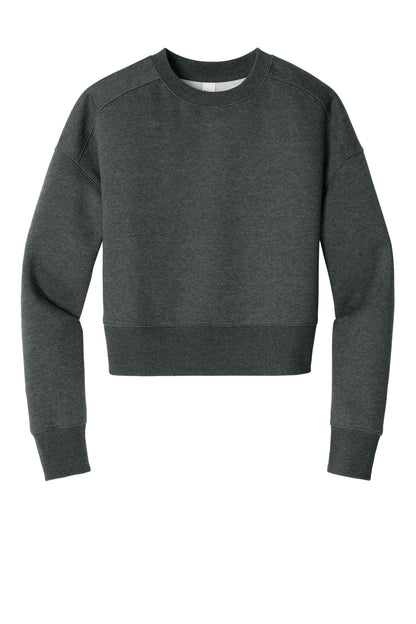 District Women's Perfect Weight Fleece Cropped Crew. DT1105 (Choose Your Design)