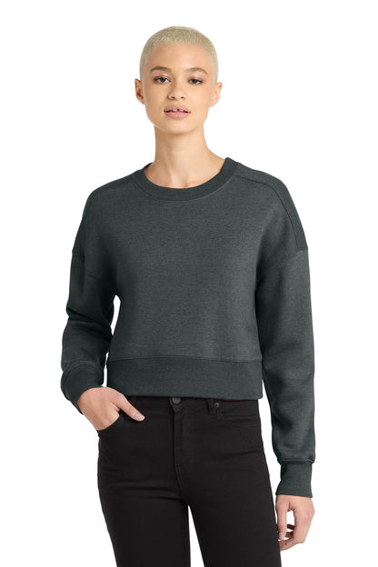 District Women's Perfect Weight Fleece Cropped Crew. DT1105 (Choose Your Design)