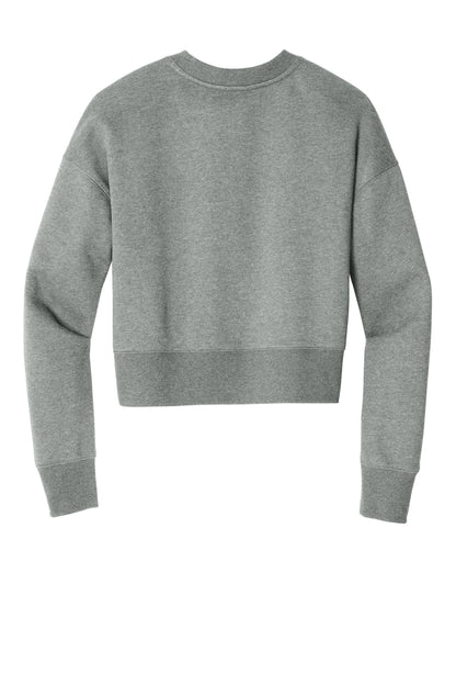 District Women's Perfect Weight Fleece Cropped Crew. DT1105 (Choose Your Design)